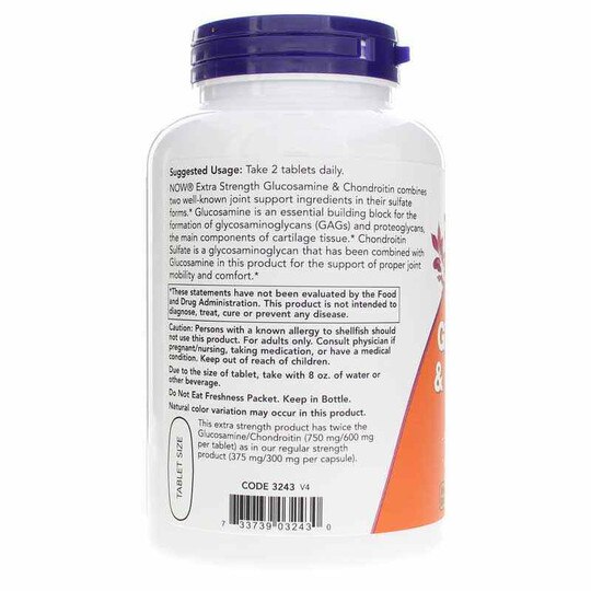 Glucosamine & Chondroitin Extra Strength, NOW